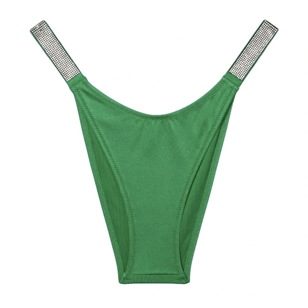 2 Pc Set 38C+ Large Victoria's Secret Swim Shine Strap Sexy Tee Bikini + Bottoms